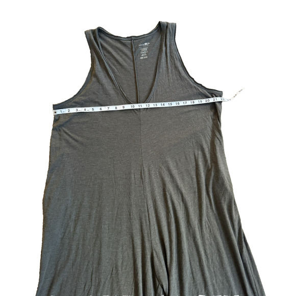 Natural Life Women Jumpsuit One Size Knit Baggy Wide Leg Pockets Comfy Charcoal - Picture 5 of 7